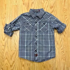Boys Faded Gear Plaid Shirt